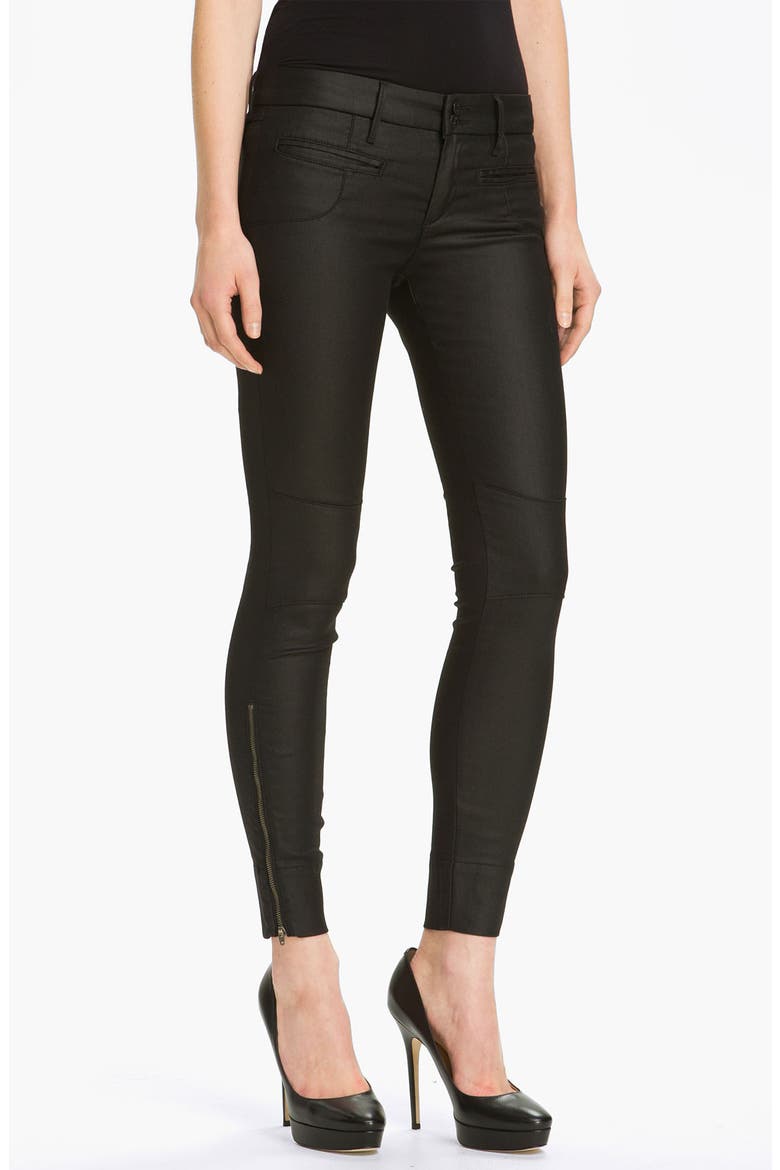 'Addison' Waxed Skinny Stretch Jeans, Main, color, NIGHTWATCH