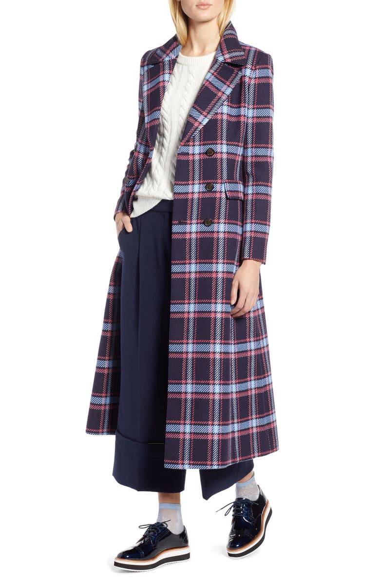 Halogen<sup>®</sup> x Atlantic-Pacific Long Plaid Coat, Main, color,