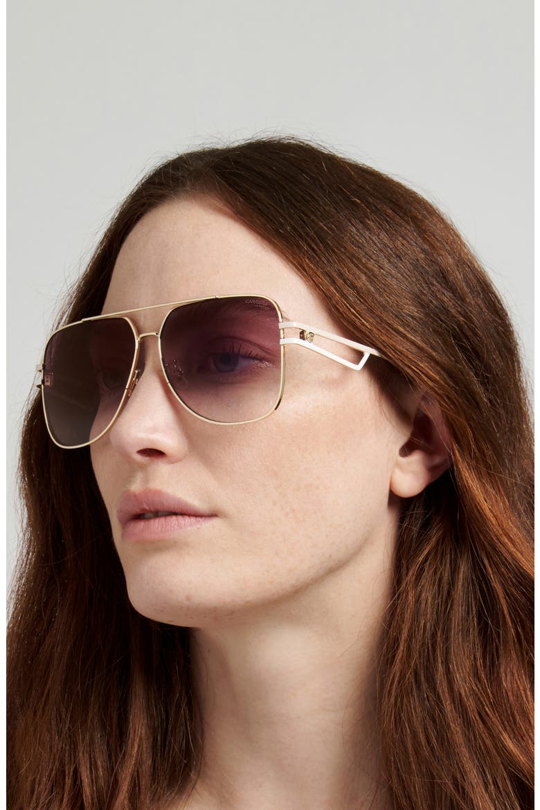 63mm Oversize Square Sunglasses, Alternate, color, GOLD BEIGE HAVANA/ GDSP BURSF
