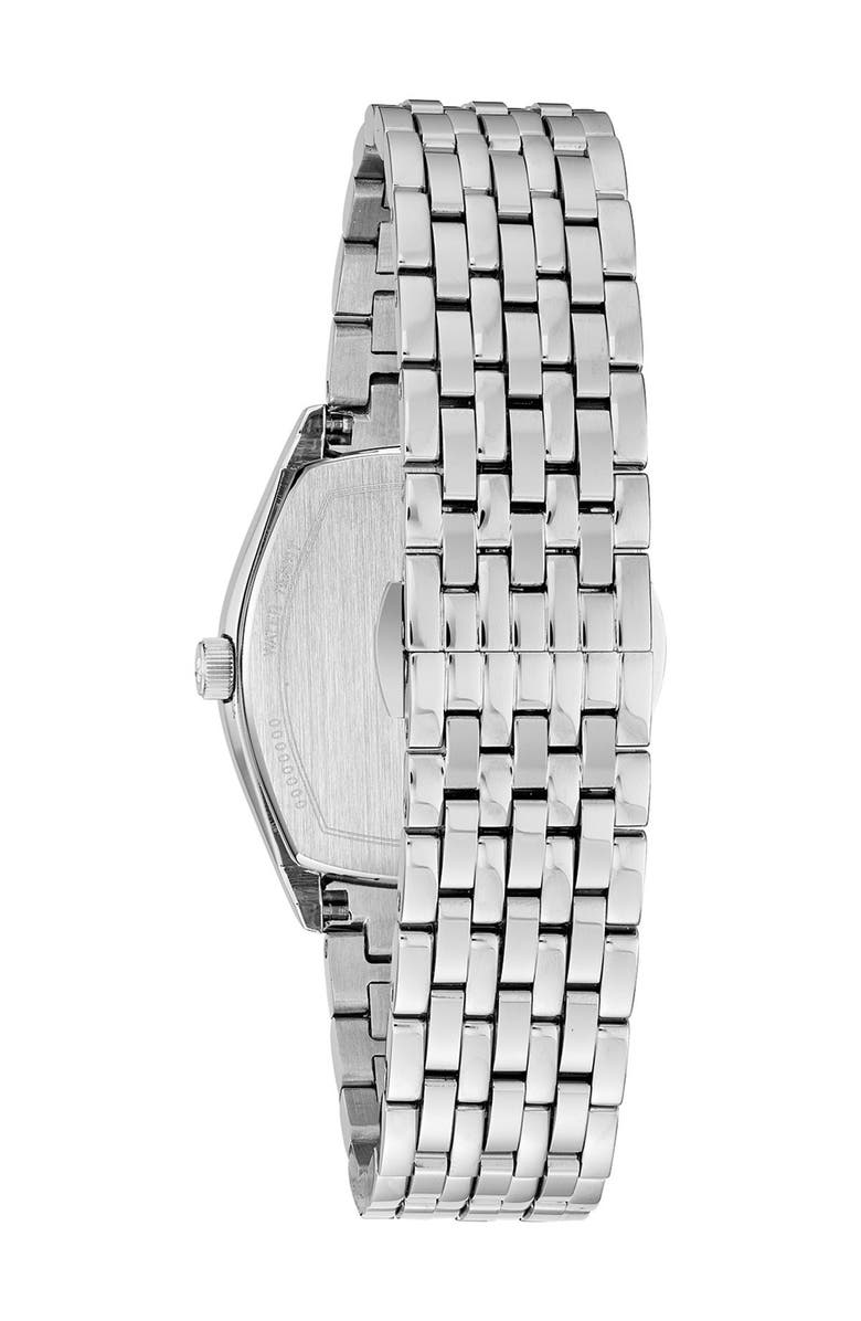 BULOVA Women's Ambassador White Dial Stainless Steel Watch, 31.5mm, Alternate, color,