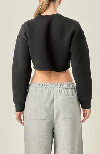 Cropped Pullover Sweatshirt