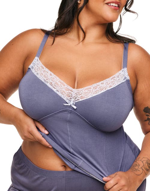 Shop Adore Me Suzanna Pajama Cami And Pants Set In Dark Grey