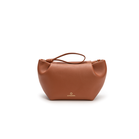 Martita Small Leather Clutch Bag With Shoulder Strap