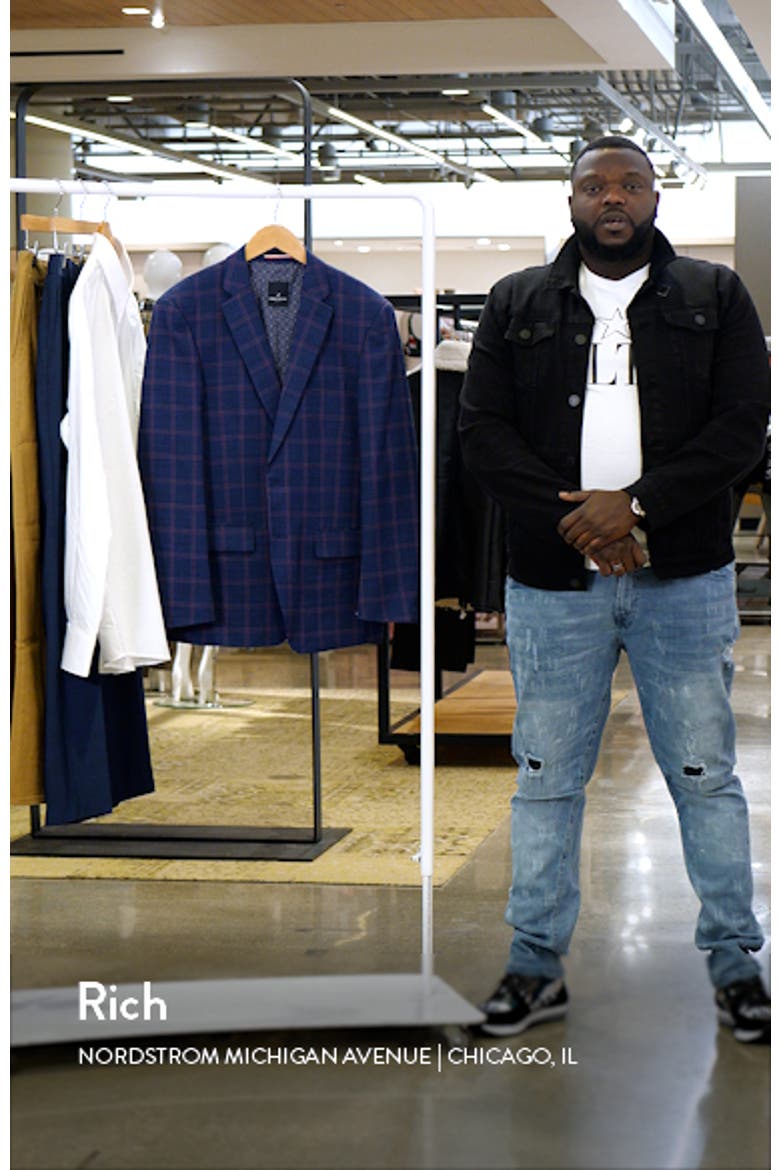 Windowpane Check Wool Blazer video