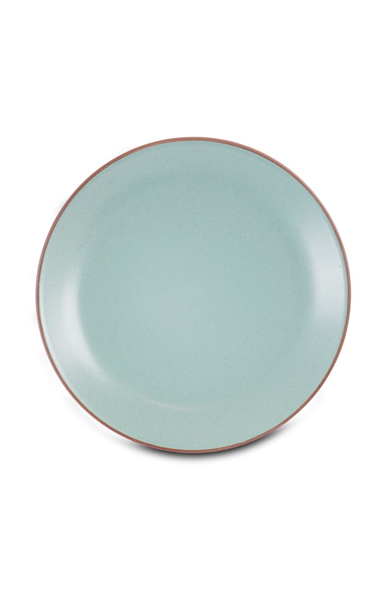 Gibson Elite Contempo Classic 16 Piece Round Terracotta Dinnerware Set, Alternate, color, Green