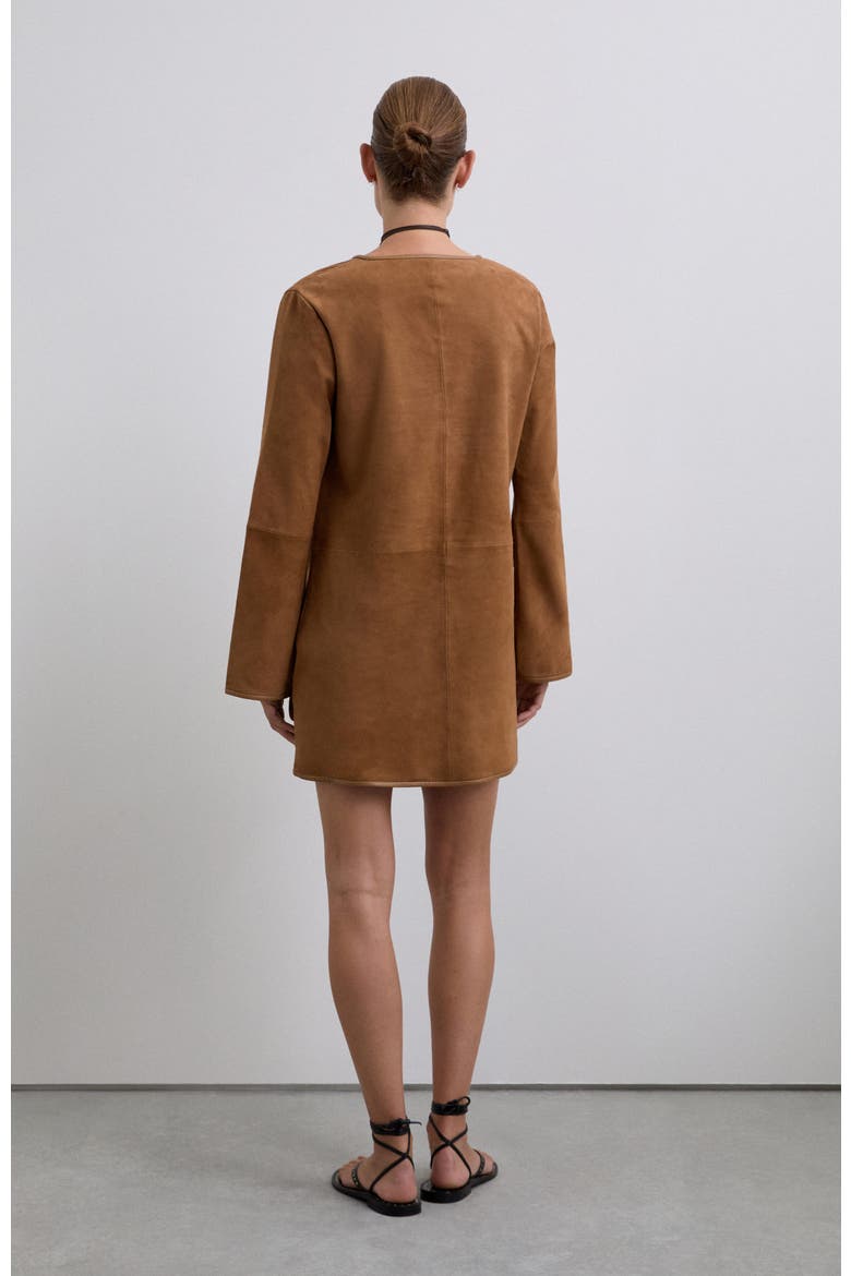 Suedemini Dress, Alternate, color, Camel