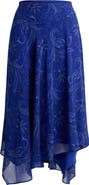 Lauren Ralph Lauren Paisley High Low Midi Skirt
