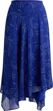 Lauren Ralph Lauren Paisley High Low Midi Skirt