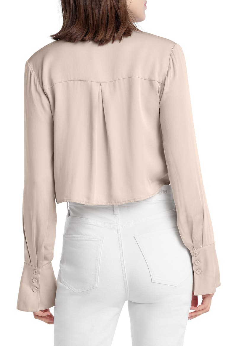 The Cropped Lily Print Top, Alternate, color, DUSTY PINK