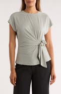 NORDSTROM RACK Short Sleeve Tie Detail Top