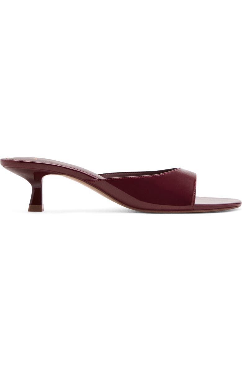 MANGO Kitten Heel Sandal, Alternate, color, Burgundy
