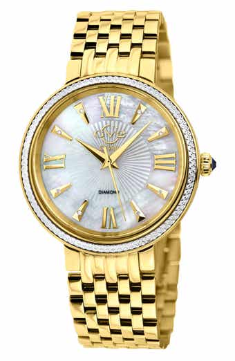 GV2 Women's Genoa Diamond Dial Bracelet Watch, 37mm