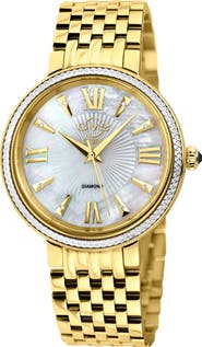 GV2 Women's Genoa Diamond Dial Bracelet Watch, 37mm