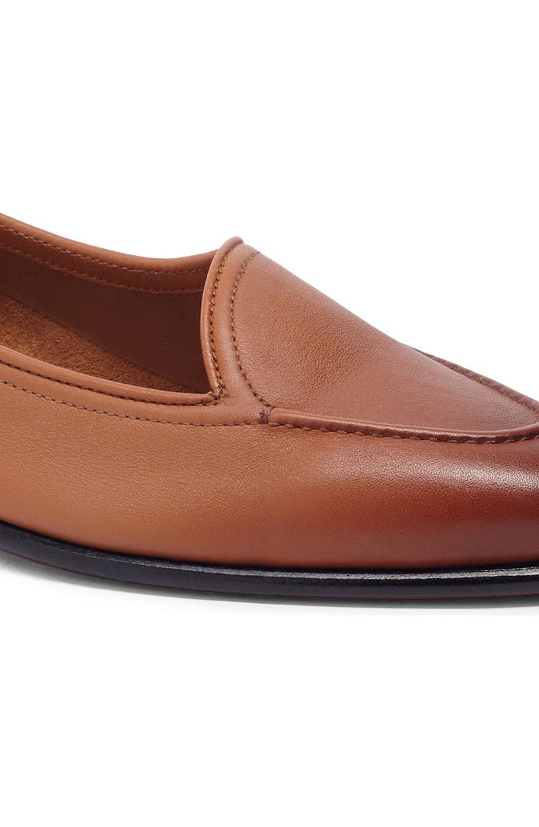 Santoni Women's leather Andrea loafer, Alternate, color, Brown