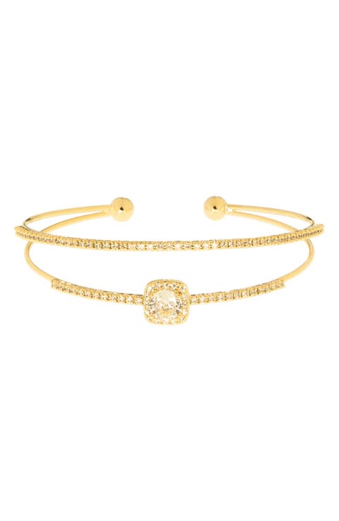 Heidi Crystal Double Cuff Bracelet