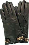 Portolano Genuine Calf Hair Trim Leather Gloves