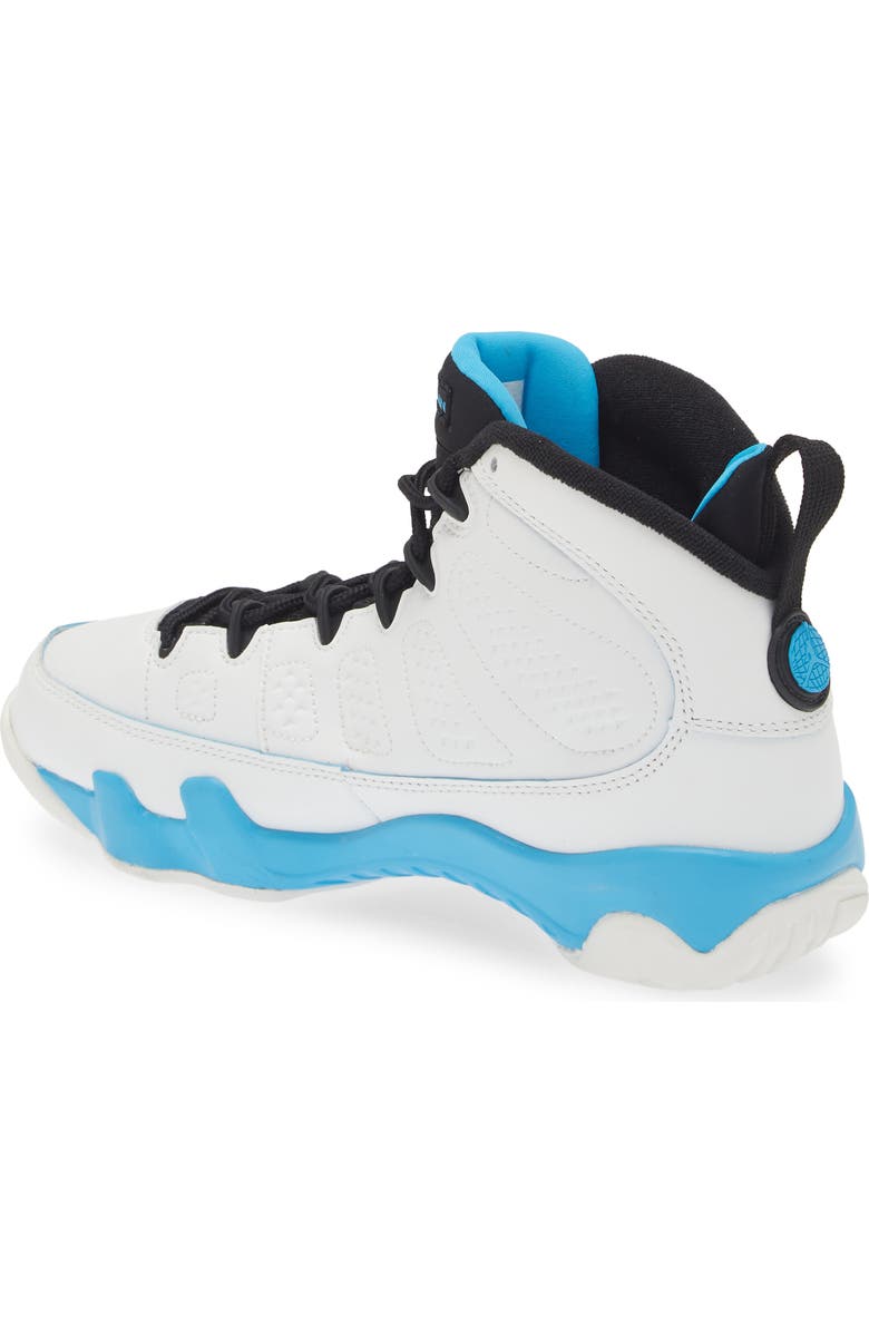Jordan Kids' Air Jordan 9 Retro 'Powder Blue' High Top Sneaker, Alternate, color,