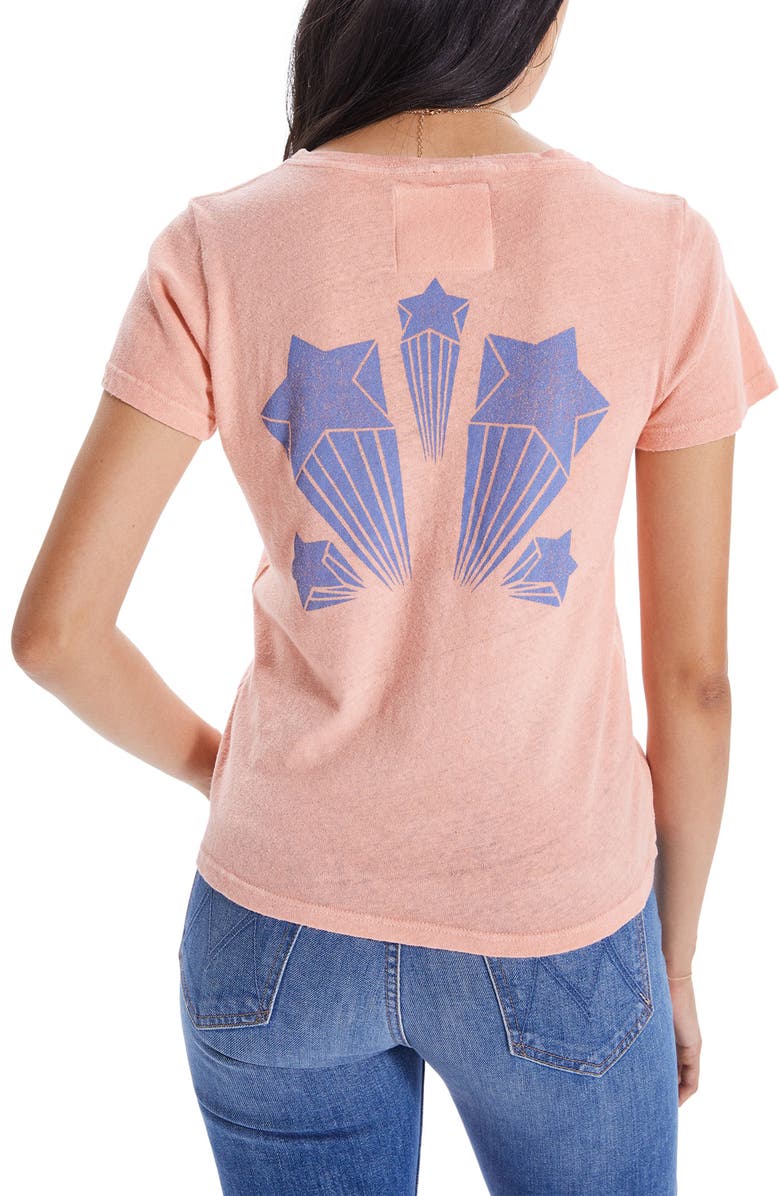 MOTHER The Itty Bitty Sinful Cotton & Linen Graphic Tee, Alternate, color,