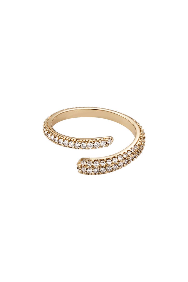 Pavé CZ Bypass Ring, Main, color, GOLD
