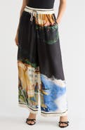 T Tahari Print Wide Leg Pants