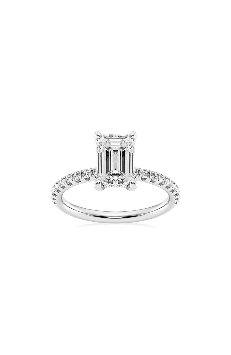 Badgley Mischka Collection 14K Gold Emerald Cut Lab Created Diamond Ring - 2.20ct., Main, color,