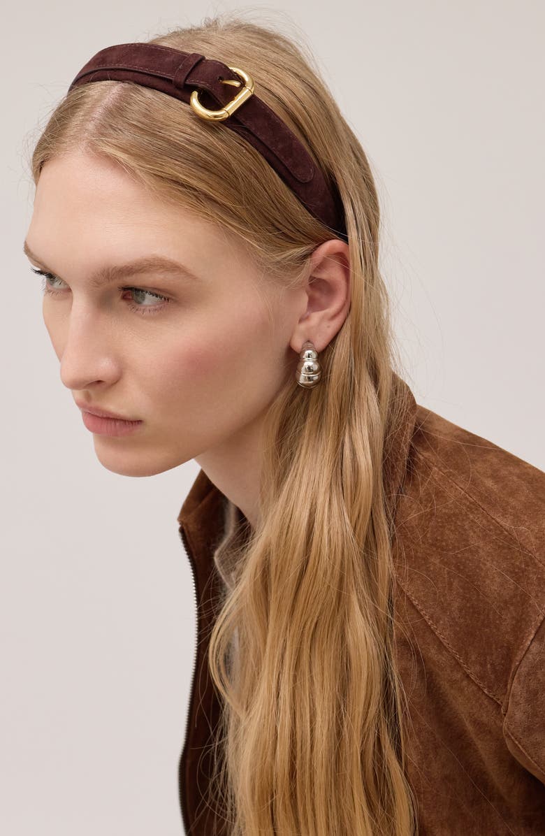 LELET NY Croissant Hoop Earrings, Alternate, color, Rhodium