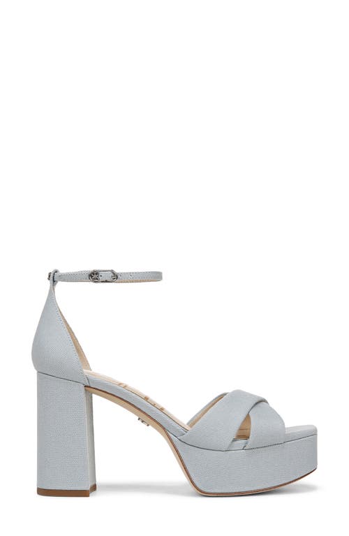 Sam Edelman Jullian Ankle Strap Platform Sandal In Cape Blue