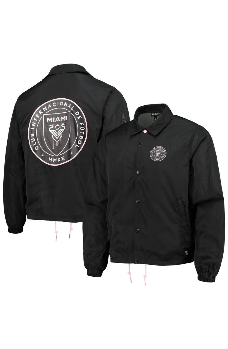 THE WILD COLLECTIVE Men's The Wild Collective Black Inter Miami CF Coaches Full-Snap Jacket, Alternate, color, 