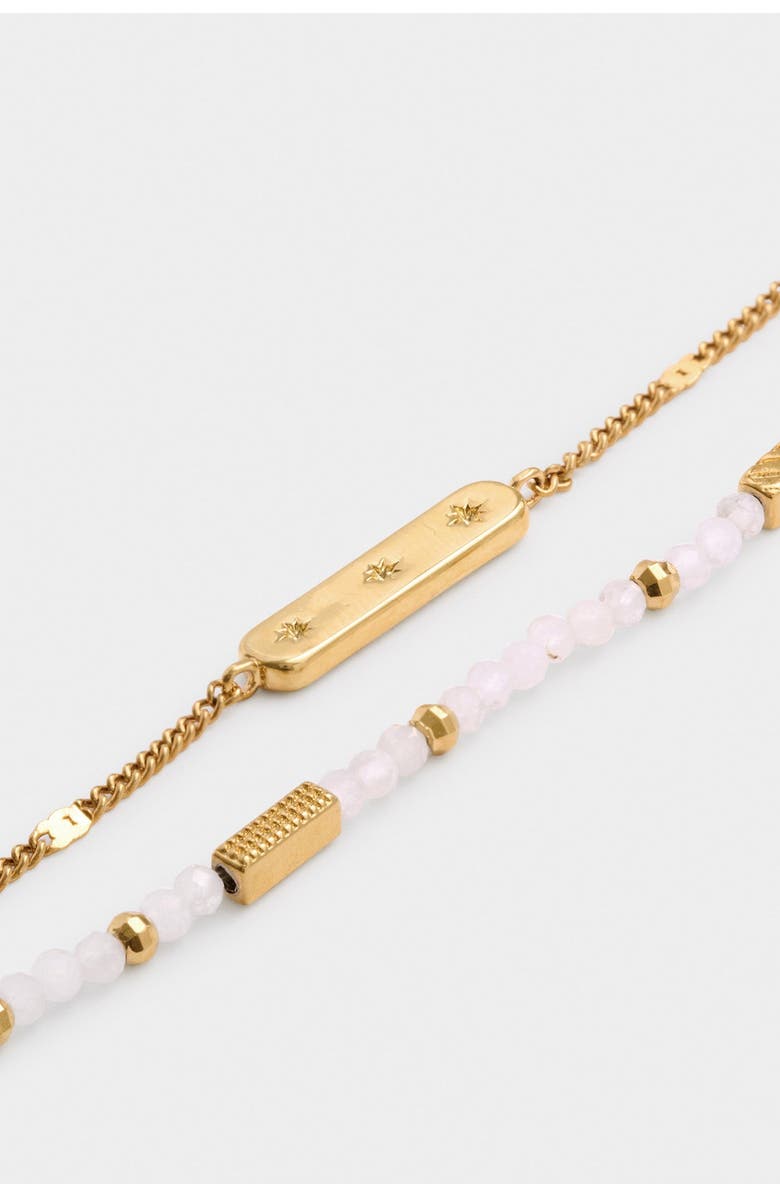 Katie Loxton Birthstone Bracelet 'April' in Rock Crystal, Alternate, color, 