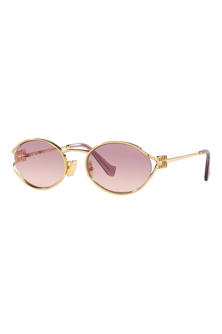 54mm Gradient Oval Sunglasses, Alternate, color, PINK