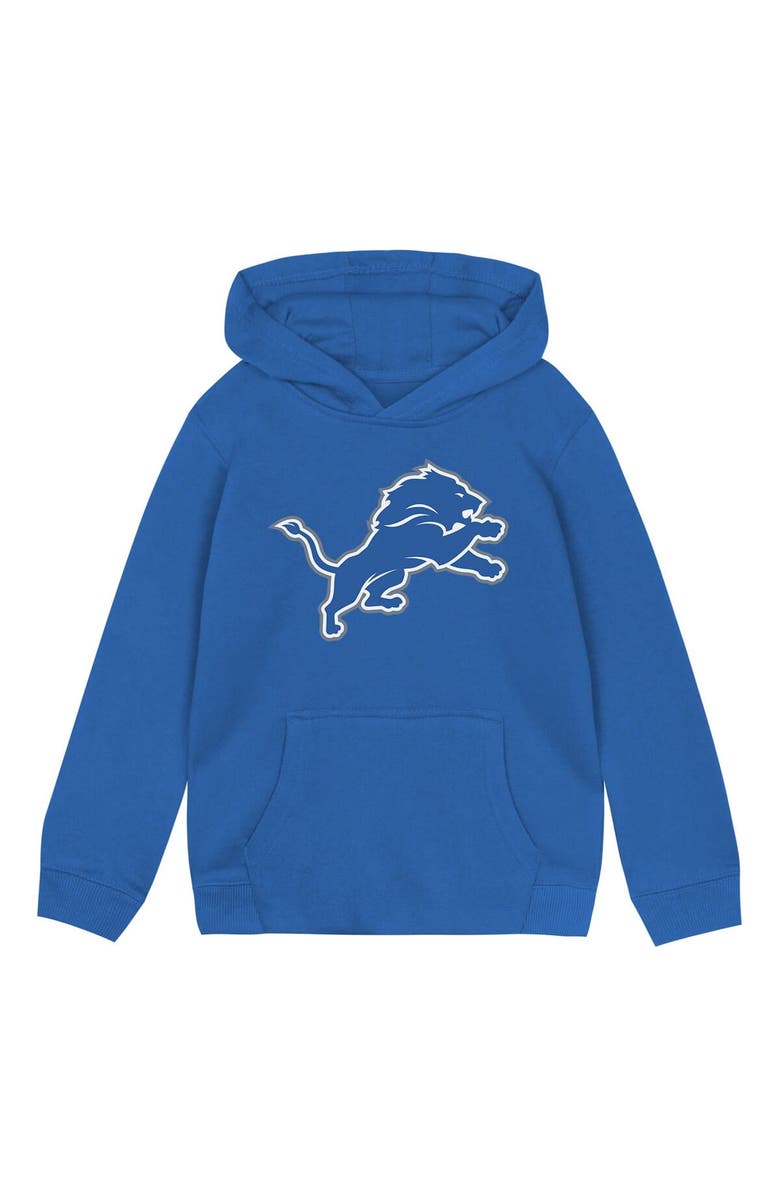 Outerstuff Toddler Blue Detroit Lions Logo Pullover Hoodie, Main, color, Blue
