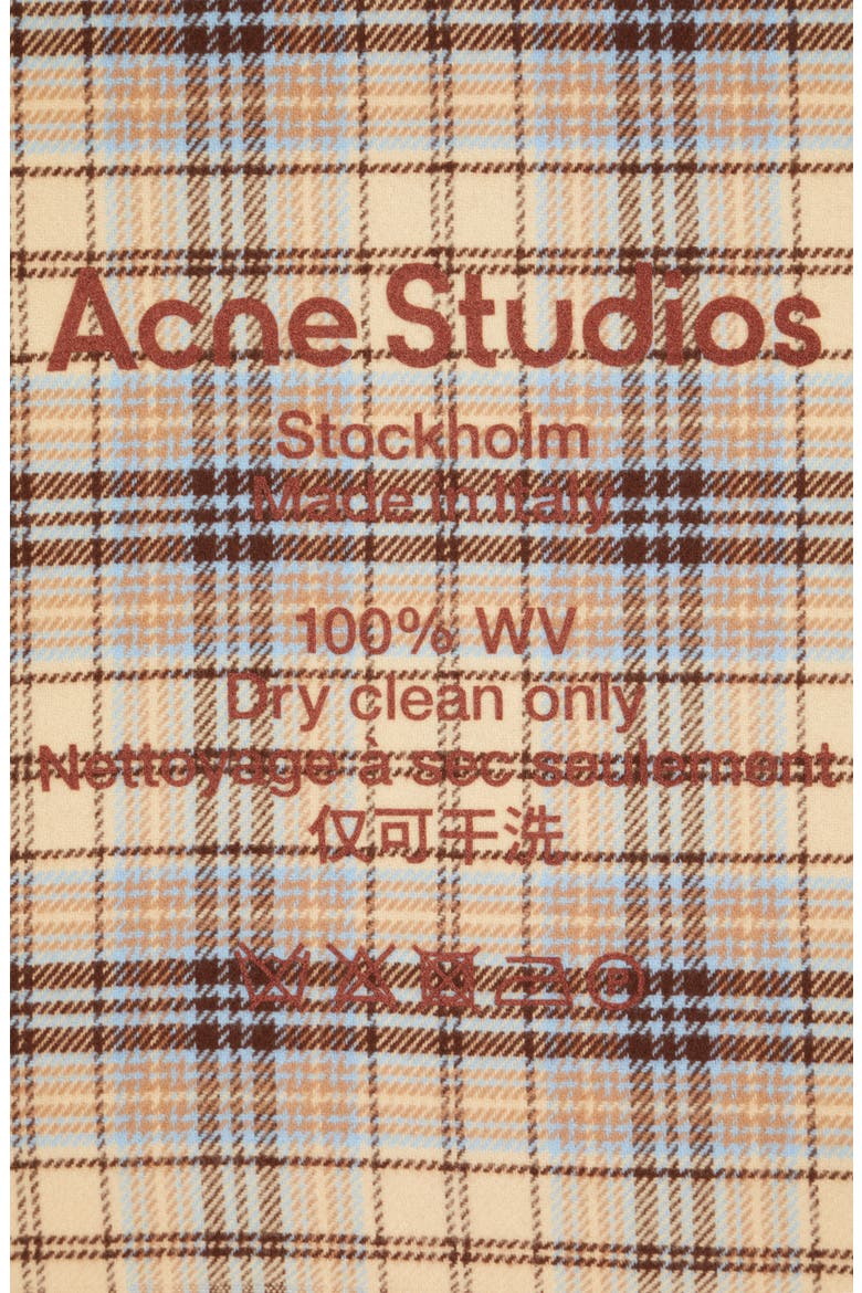 Check Wool Scarf, Alternate, color, OAT BEIGE/ BROWN
