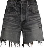 MOUSSY VINTAGE Shirley High Waist Cutoff Denim Shorts