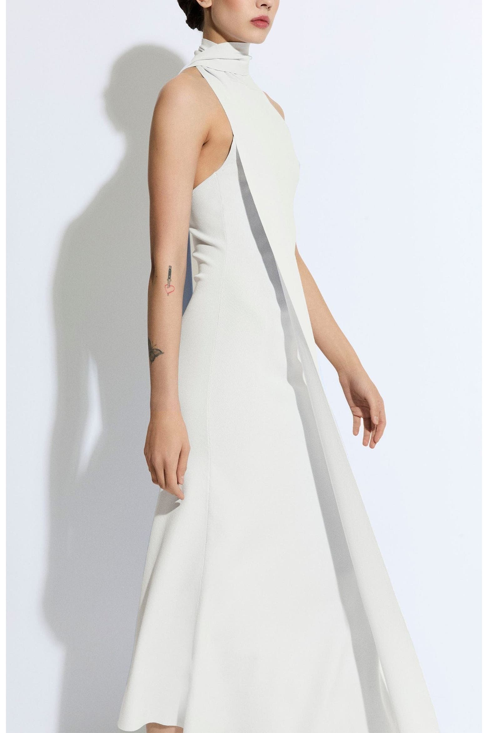 Matte Rack Cards LAPOINTE Matte Viscose Halterneck Dress (Women) | Nordstrom