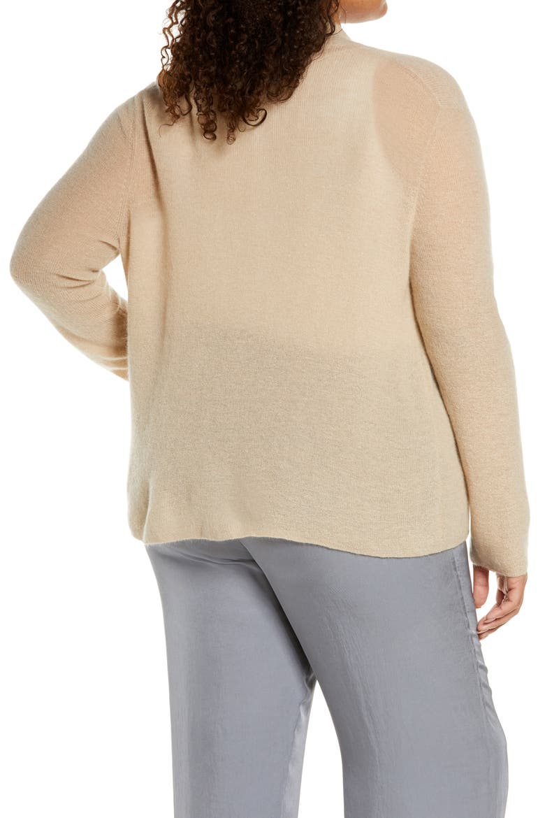 Wool & Mohair Blend Open Cardigan, Alternate, color, HEATHER CLAY