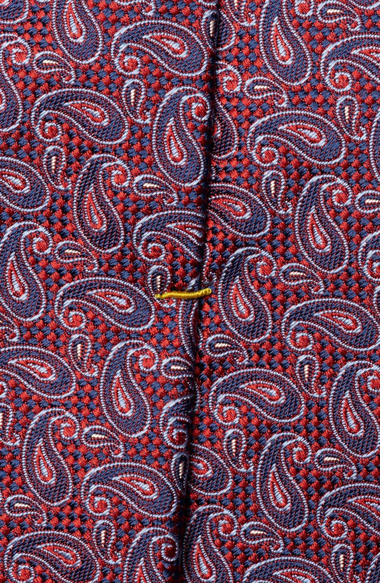 Eton Paisley Silk Tie, Alternate, color, Medium Red