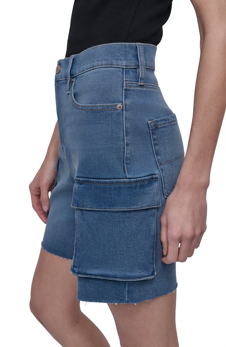 DKNY Jeans High Waist Utility Denim Shorts, Alternate, color,