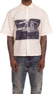 ICECREAM Truck Graphic Short Sleeve Button-Up Shirt