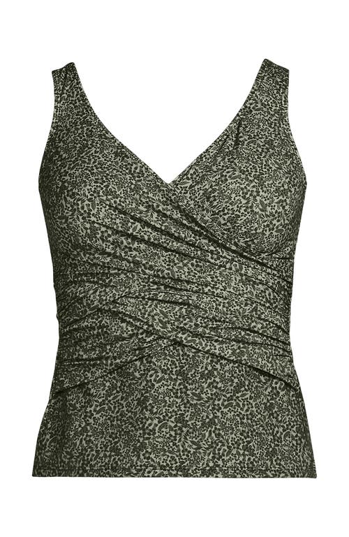 LANDS' END LANDS' END SLENDER SUIT TUMMY CONTROL WRAP TANKINI SWIMSUIT TOP 