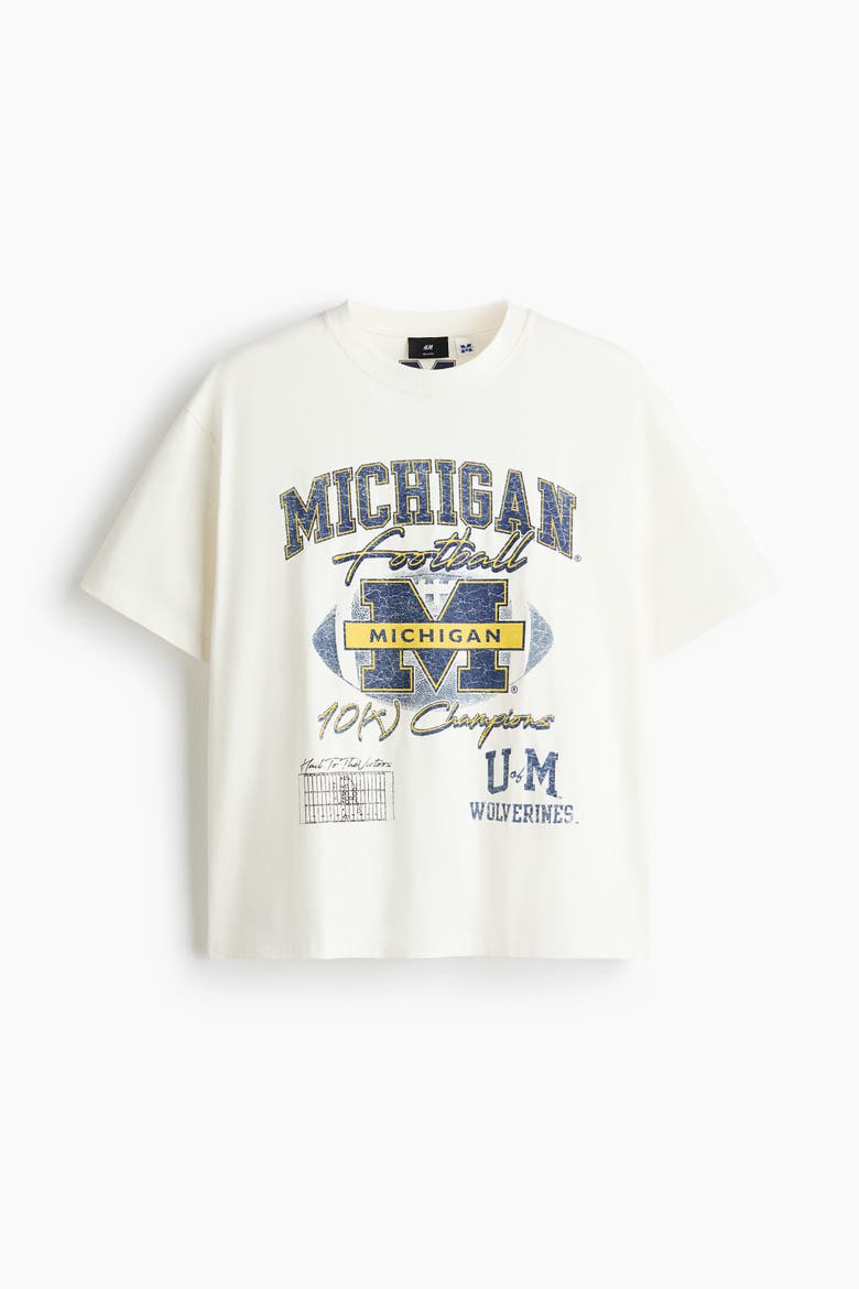 Loose Fit T-shirt, Alternate, color, White/University of Michigan