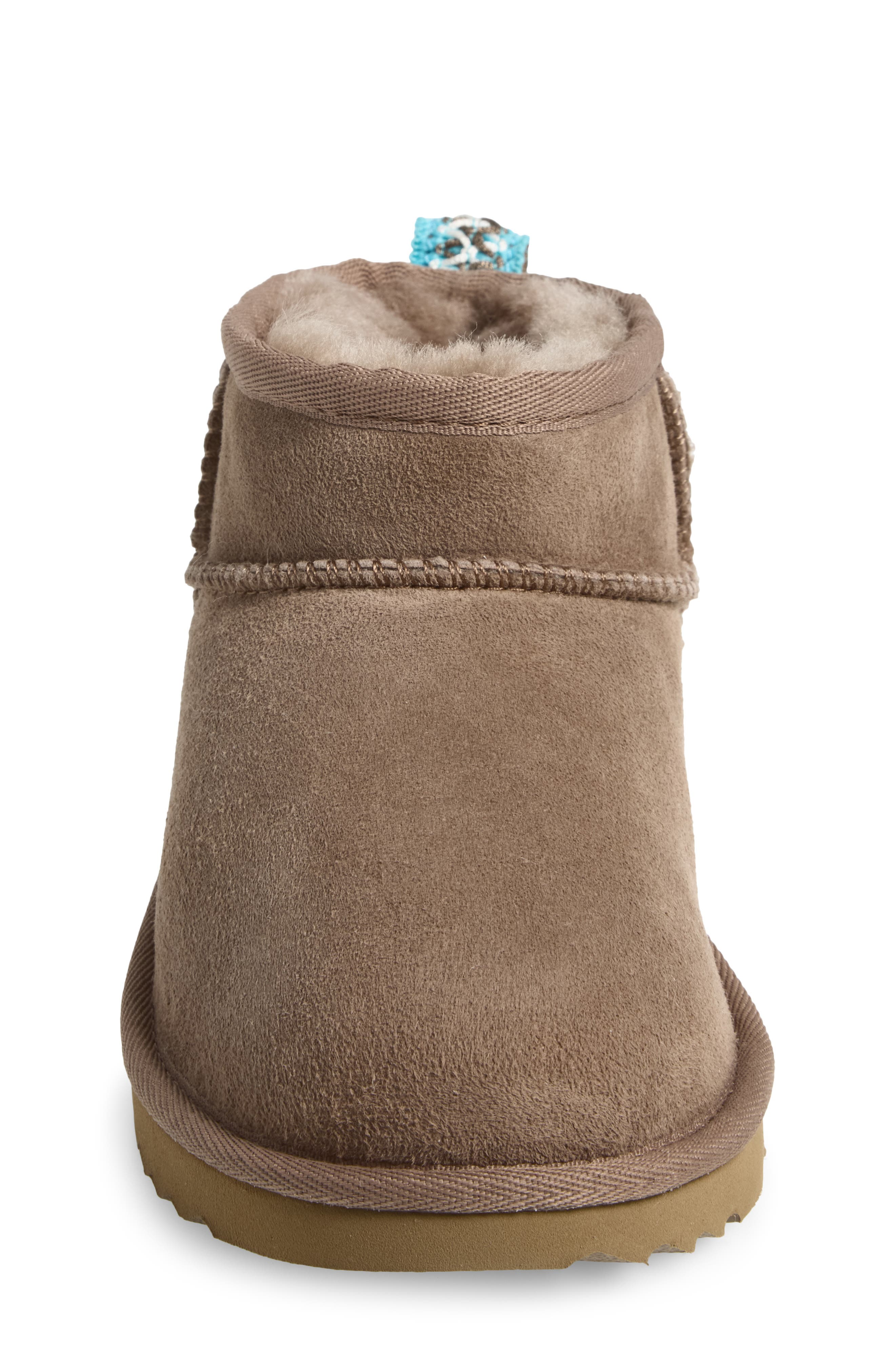 Kids' Classic Ultra Mini Leather Bootie, Alternate, color, CARIBOU / SAPPHIRE ICE