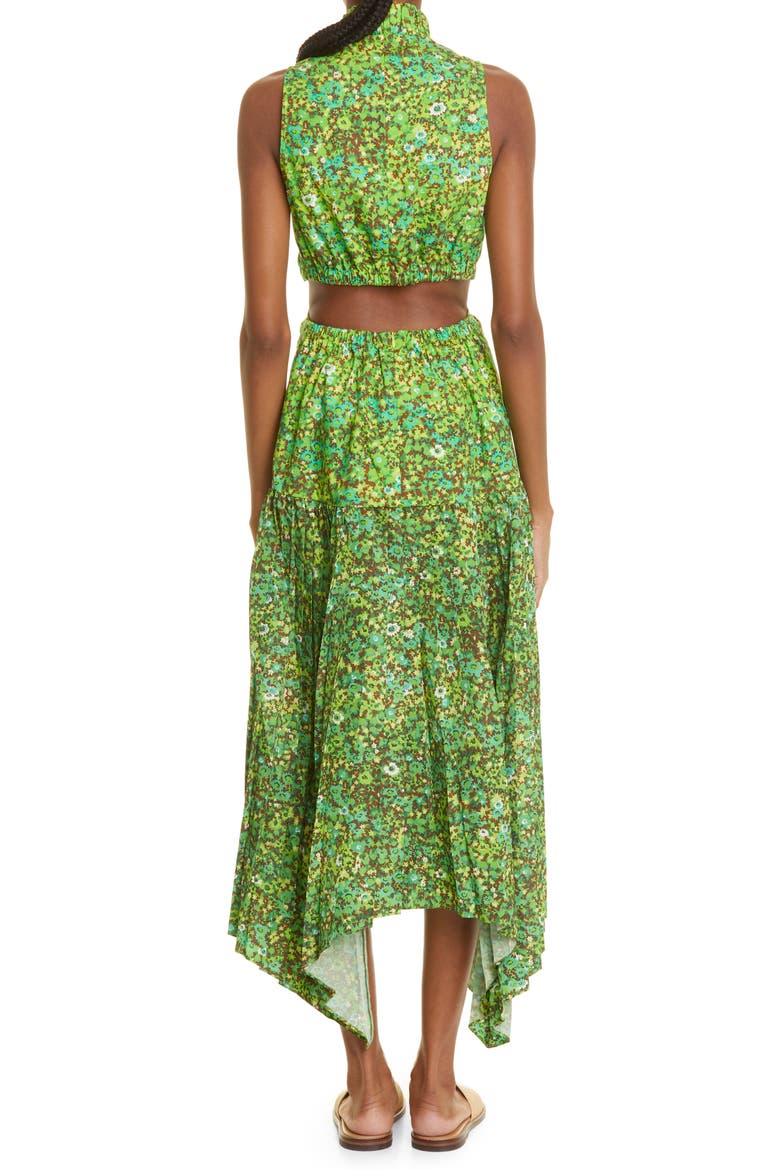 Pleated Phyllis Dress, Alternate, color, ACID GREEN