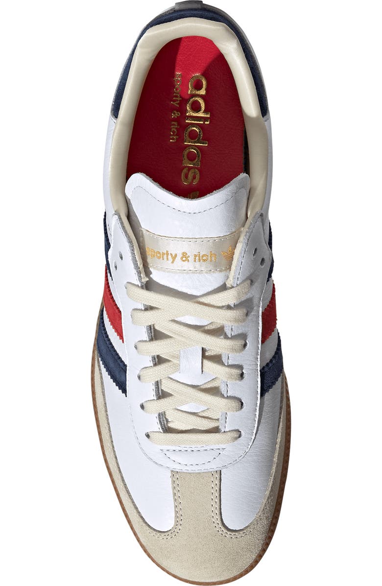 adidas Samba OG Sporty & Rich Sneaker, Alternate, color, White/ Indigo/ Collegiate Red