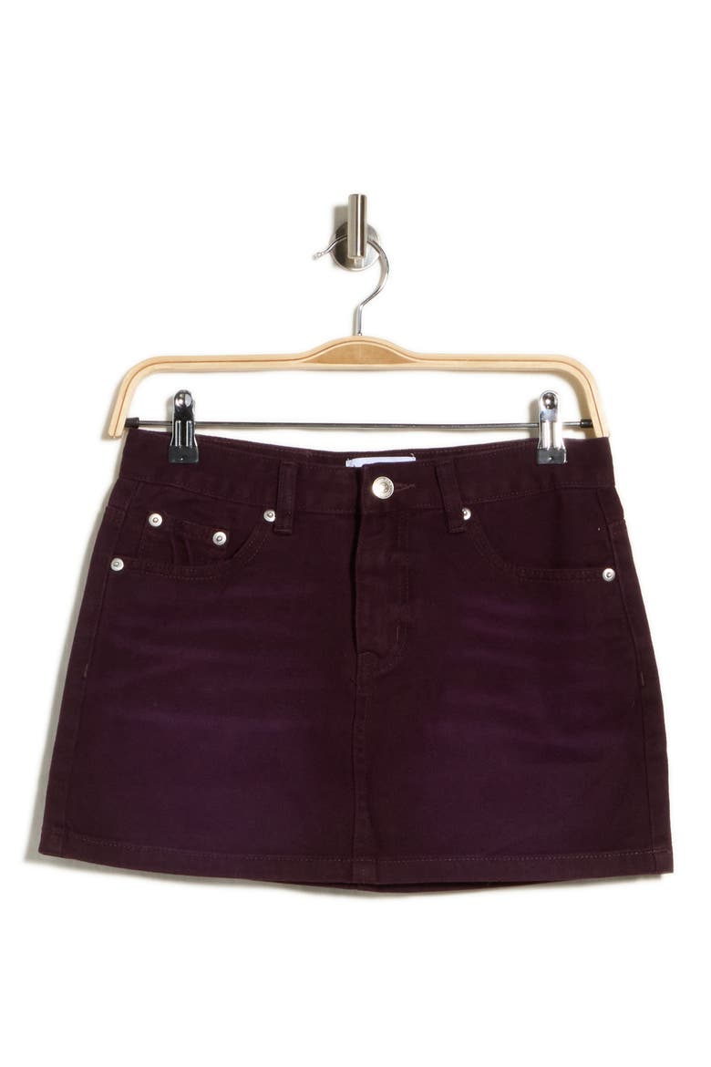 Paulette Denim Miniskirt, Main, color, RED