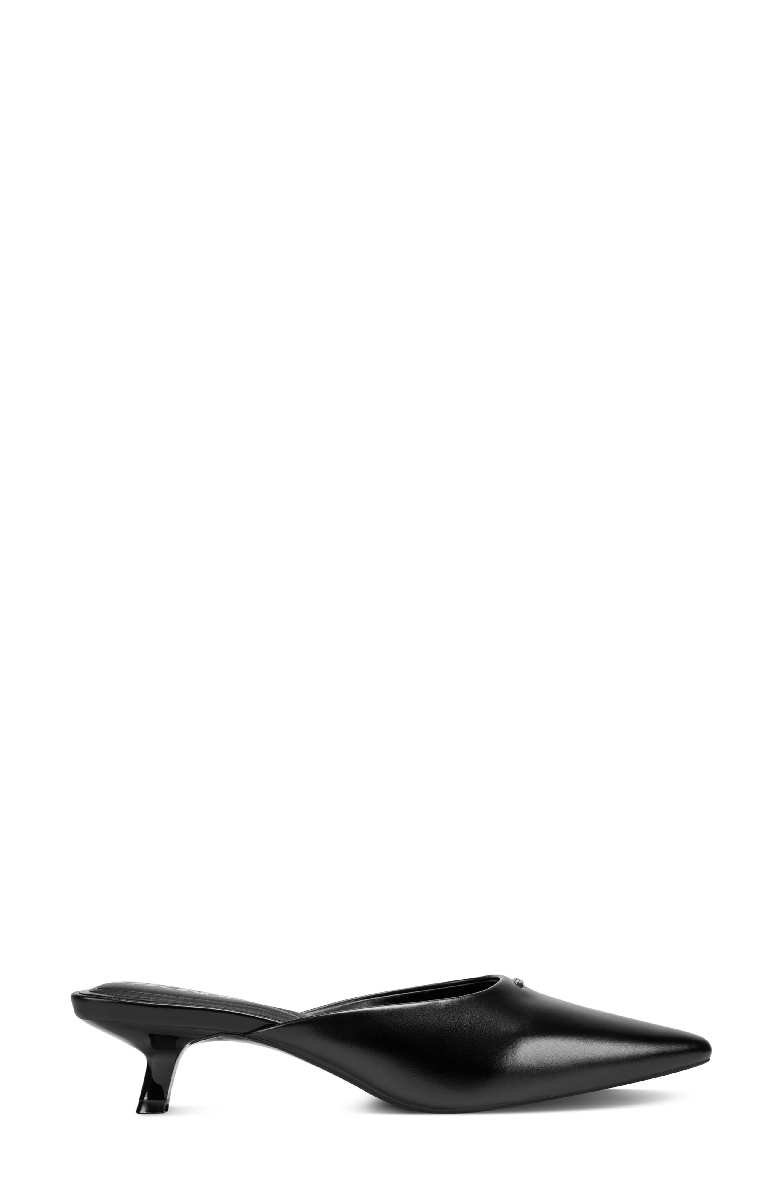 DKNY Nabil Pointed Toe Kitten Heel Mule, Alternate, color, Black