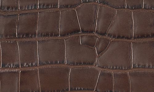 Staud Moon Croc Embossed Leather Top Handle Tote