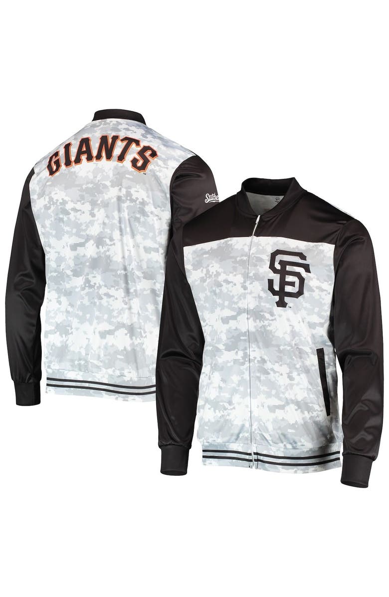STITCHES Men's Stitches Black San Francisco Giants Camo Full-Zip Jacket, Main, color, Black