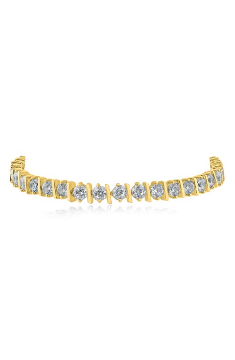 Cubic Zirconia Bar Tennis Bracelet