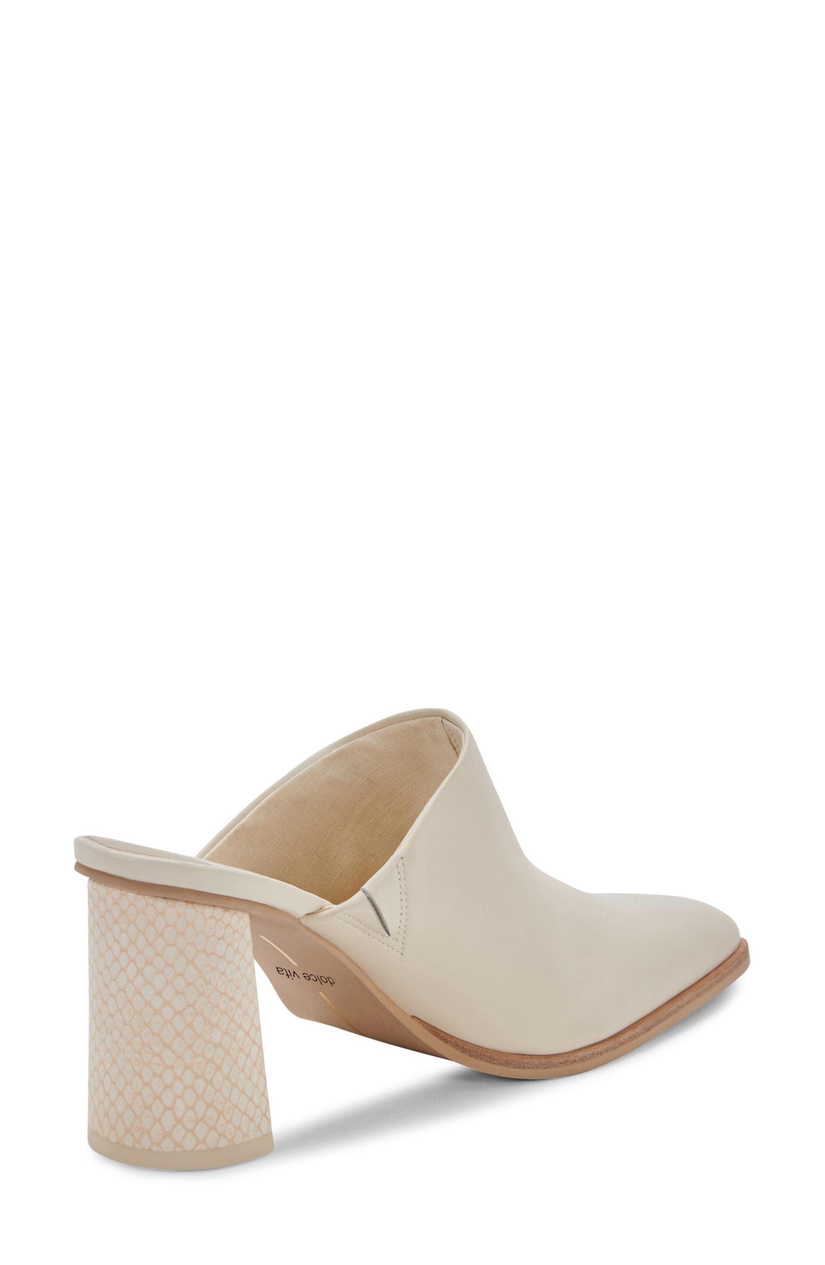 Parez Mule, Alternate, color, CREAM LEATHER