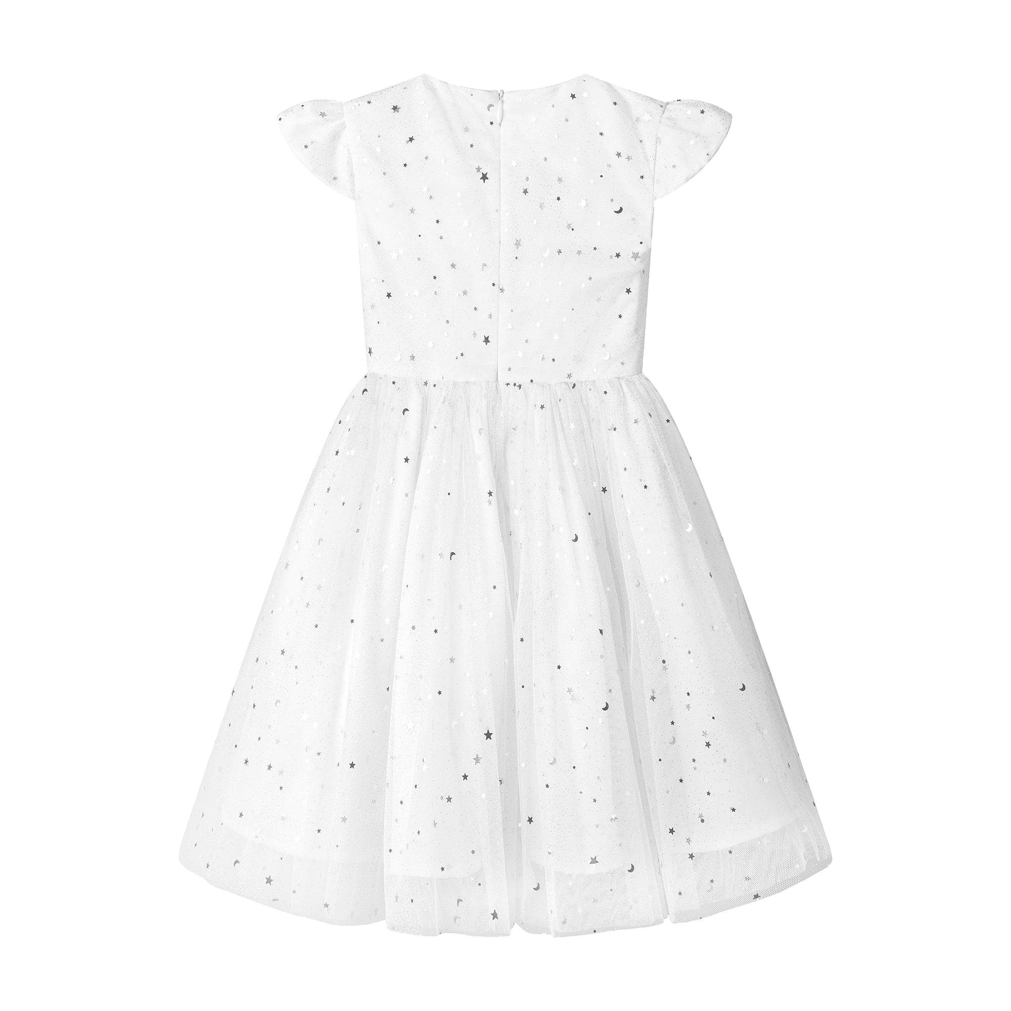 Rachel Riley White Star Tulle Party Dress | Nordstrom
